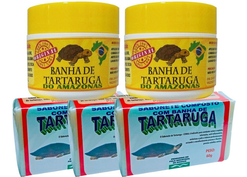 Banha Tartaruga 2 Und + 3 Sabonetes - Entrega Rápida 