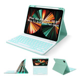 Funda Verde Soporte Teclado Blanco Para iPad 10.9