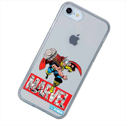 Funda Para iPhone Marvel Thor Nombre Personalizada