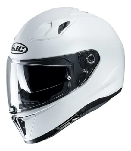 Casco Hjc Integral I70 Sólido Semi Flat Pearl - Blanco