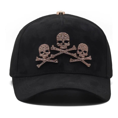 Calavera Gorra Barbas En Oro Rosa G5 Color Negro Talla Un | Envío gratis