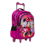 Mochila Infantil Feminina Minnie Rodinha 3d Led Envio 24hrs