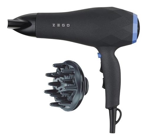 Secador De Pelo Zego Zbs2200 Negro 220v - 240v