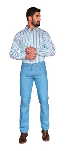 Calça Jeans Masculina Estilo Básica Trabalho Lycra 916