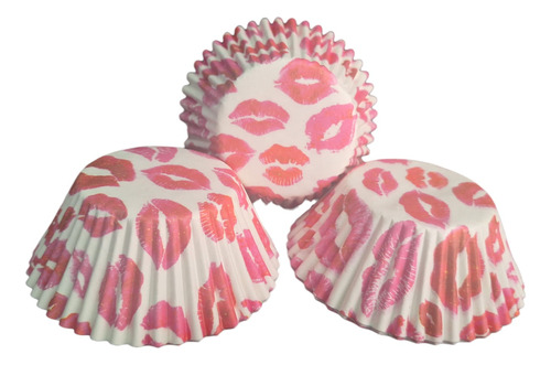 *95 Capacillos Labios Besos Amor Cupcake Fondant Panquecitos