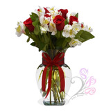 Arreglos Floral Con 8 Rosas Rojas Naturales Cdmx