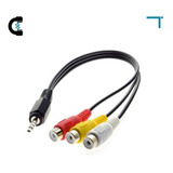 4 Cables De Audio Auxiliar 3.5 Mm Stereo A Rca Video 3 Hembr