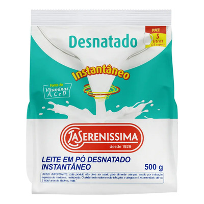 Leite Pó Instantâneo Desnatado La Serenissima Pacote 500g | MercadoLivre