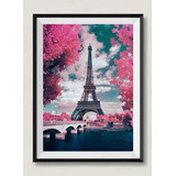 Bordado Pintura Diamante - París En Rosa 30x40 Punto Cruz