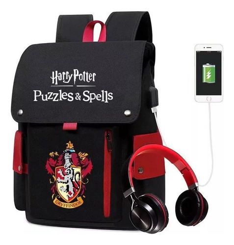Mochilas Escolares De Harry Potter Con Puerto De Carga Usb