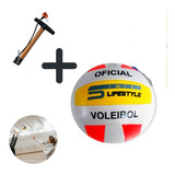 Kit Bola De Vôlei Quadra/praia Tamanho Padrão + Bomba De Ar