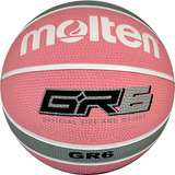 Balón De Baloncesto Molten Bgr6-12 Paneles #6 Caucho Color Rosa