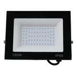 Refletor Led 100w Holofote Prova Dágua Ip66 Azul