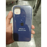 Funda Silicon Azul Marino Para iPhone 11