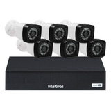 Kit Cftv 6 Cameras Full Hd Dvr Intelbras Mhdx 1008-c Sem Hd