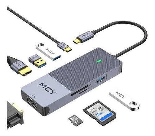 Hubs Usb Concentrador Usb C, Mcy Usb C A Hdmi Vga Adaptador 