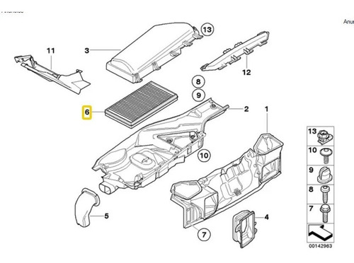 Micro Filtro Aire Acondicionado 171858 Bmw E60 523i 525i 530 Foto 2