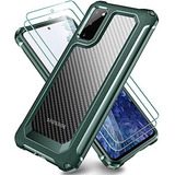 Funda Para Galaxy S20 Fe Fibra De Carbono + Protect. Verde