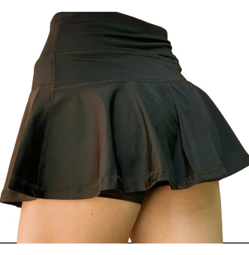 Falda Short Deportiva Dama Licra Unitalla Tennis Gym Negro 