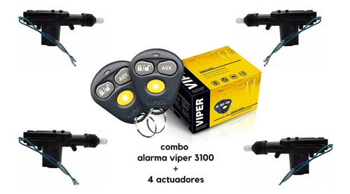 Alarma De Seguridad Viper 3100 + 4 Actuadores Combo