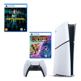 Ps5 Slim 1tb Pack Com 2 Jogos - Modelo Nacional 1 Ano De Garantia Sony - Playstation 5 Slim Com Leitor