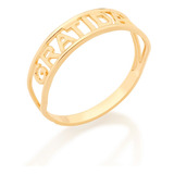 Anel Skinny Ring Gratidão  512850 Rommanel