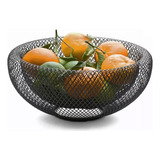 Fruteira De Mesa Aramado Preto Cesto De Frutas Minimalista