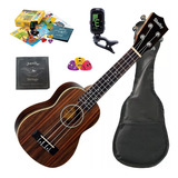 Kit Ukulele Shelby Mogno Su-21r Capa+aquila+afinad+brinde