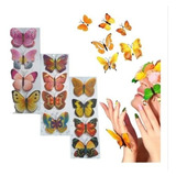 Mariposa Adhesiva 3d Calcomanía Decorar Hogar Adornar Pared 