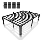 Roil Base De Cama De Metal De 18 Pulgadas Tamaño Queen Con