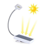 Lámpara De Lectura Solar Led, Recargable Solar Y Usb, ...