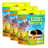 Combo 3 Ração Funny Bunny Chinchila 700g Chinchila Porquinho