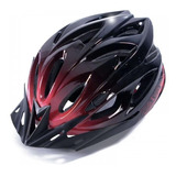 Capacete Mtb Space Rava Iii Cor Preto/vermelho Tamanho 54-58 Cm