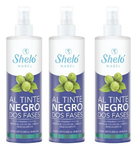 3 Pack Al Tinte Negro Dos Fases Shelo