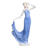 Figura Mujer Pintada, Mxmyx-001, 1pz, Azul/blanco, 30x12x12,