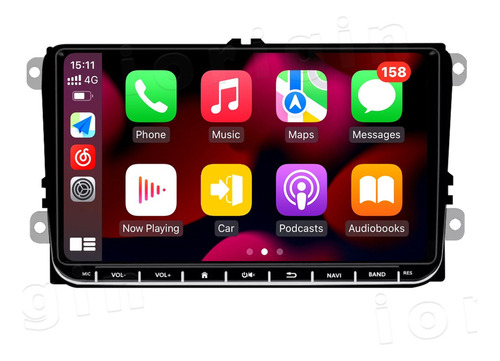 Autoradio Carplay Para Volkswagen Jett Polo Vento Bora Golf