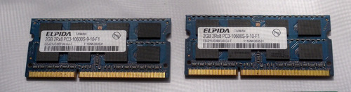 Memoria Ram Elpida 2gb 2rx8 Pc310600 Sodimm Dd3 204 Pines