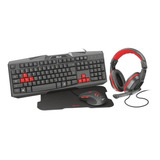 Combo Gamer Auricular,teclado,mouse, Pad, Trust Ziva 4 En 1