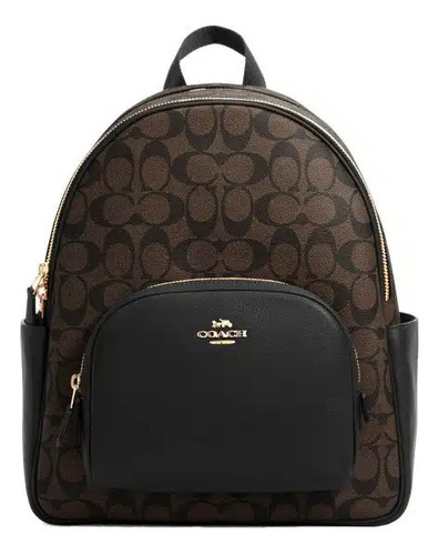 Mochila Coach De Mujer Court Signature Marrón Exclusiva