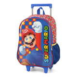 Mochilete Escolar Infantil Luxcel Super Mario Azul - 9432