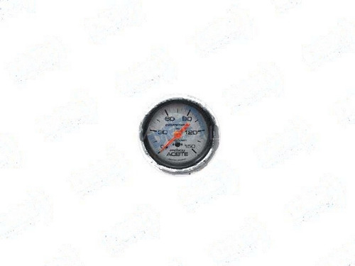 Reloj Presion Aceite Competicion Fondo Plateado 150psi D60mm