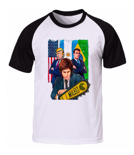 Camiseta Camisa Masculina Direita Bolsonaro Milei Trump