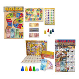 Kit 02 Jogo Tabuleiro Bolsa De Valores + Banco Imobiliário