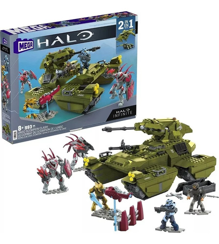 Mega Construx Halo Batalla De Unsc Scorpion (tanque 2 En 1)