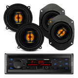 4 Alto Falantes Ford Ka 96 A 13 Jb Flex 5+5x7 + Rádio Bt Usb