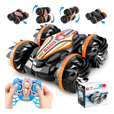 Carros De Control Remoto 360° Rotación Juguete Coche Anfibio Color Naranja | MercadoLibre