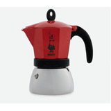 Cafetera Italiana Bialetti Moka Induction 6 Tazas Roja