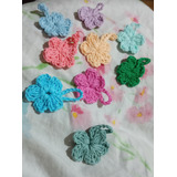 Tags Flores Tejidas A Crochet X 50 Unidades 