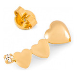 Aros Corazones Hipoalérgicos Oro Laminado 18k Calidad Cracco