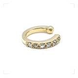 Earcuff Con Diamantes En Oro Amarillo 18k